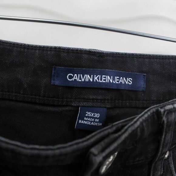 Calvin Klein Jeans Womens Slim Skinny Denim Black Pockets Mid Rise - Picture 4 of 10